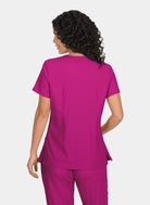 Blouse médicale femme Koi Basics Katie Dos -  Rose azalée