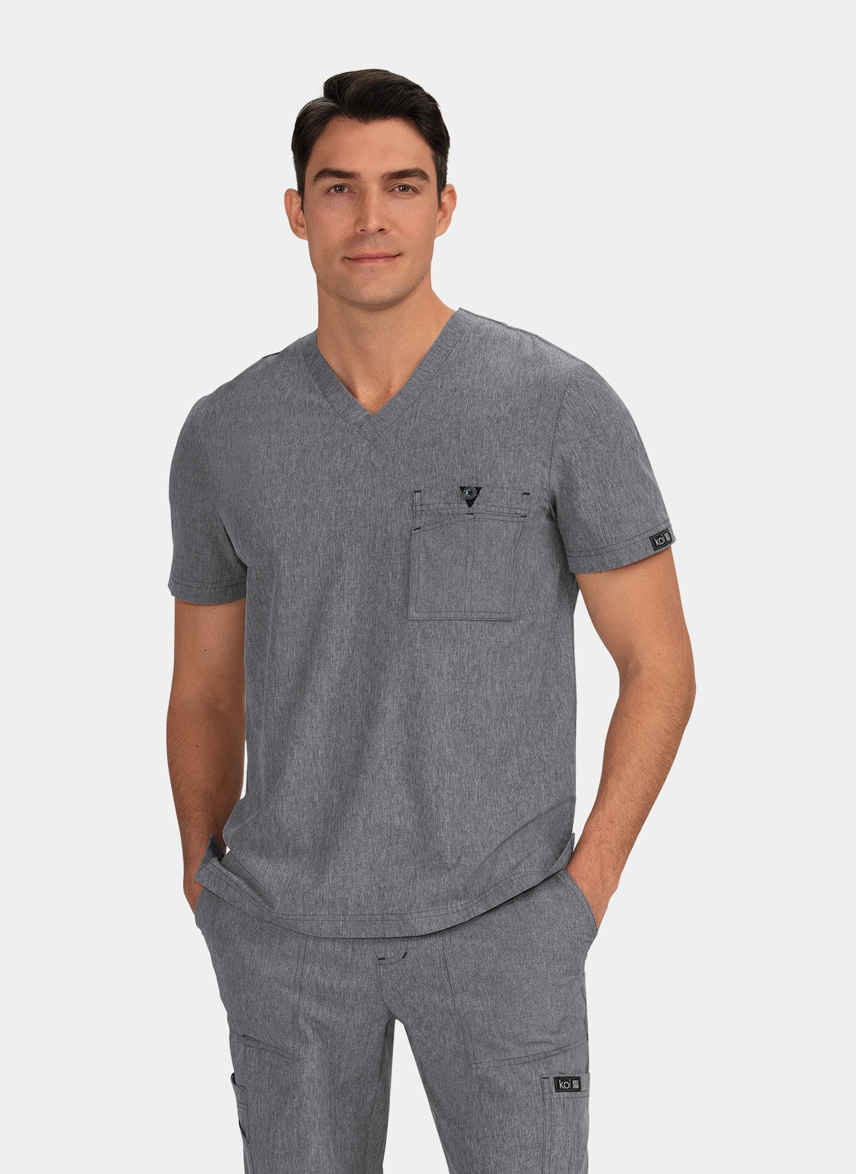 Blouse médicale homme Koi Basics Bryan -  Gris chine