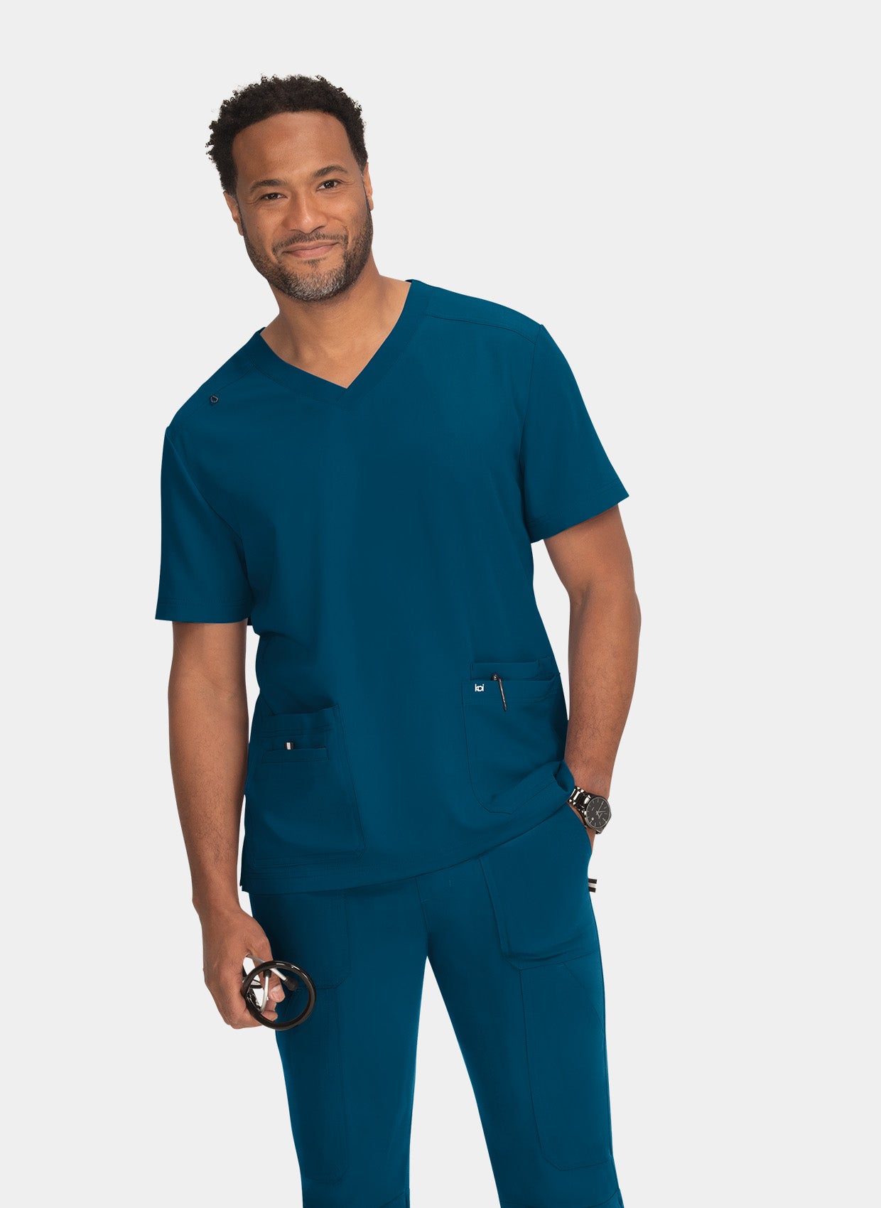 Blouse médicale homme Koi Next Gen Liberté - Bleu Caraïbes