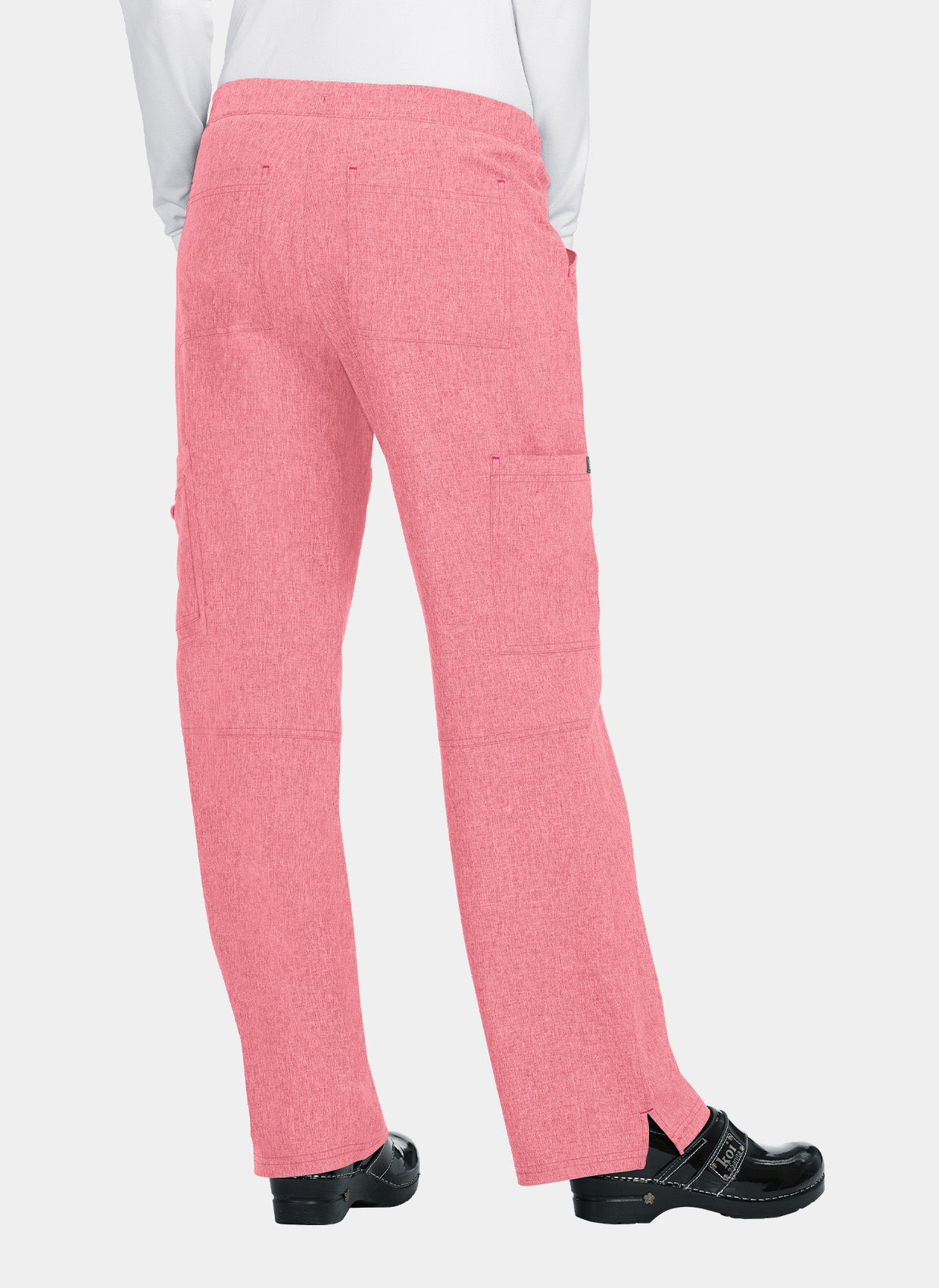 Pantalon médical femme Koi Basics Holly Dos - Rose tendre chiné