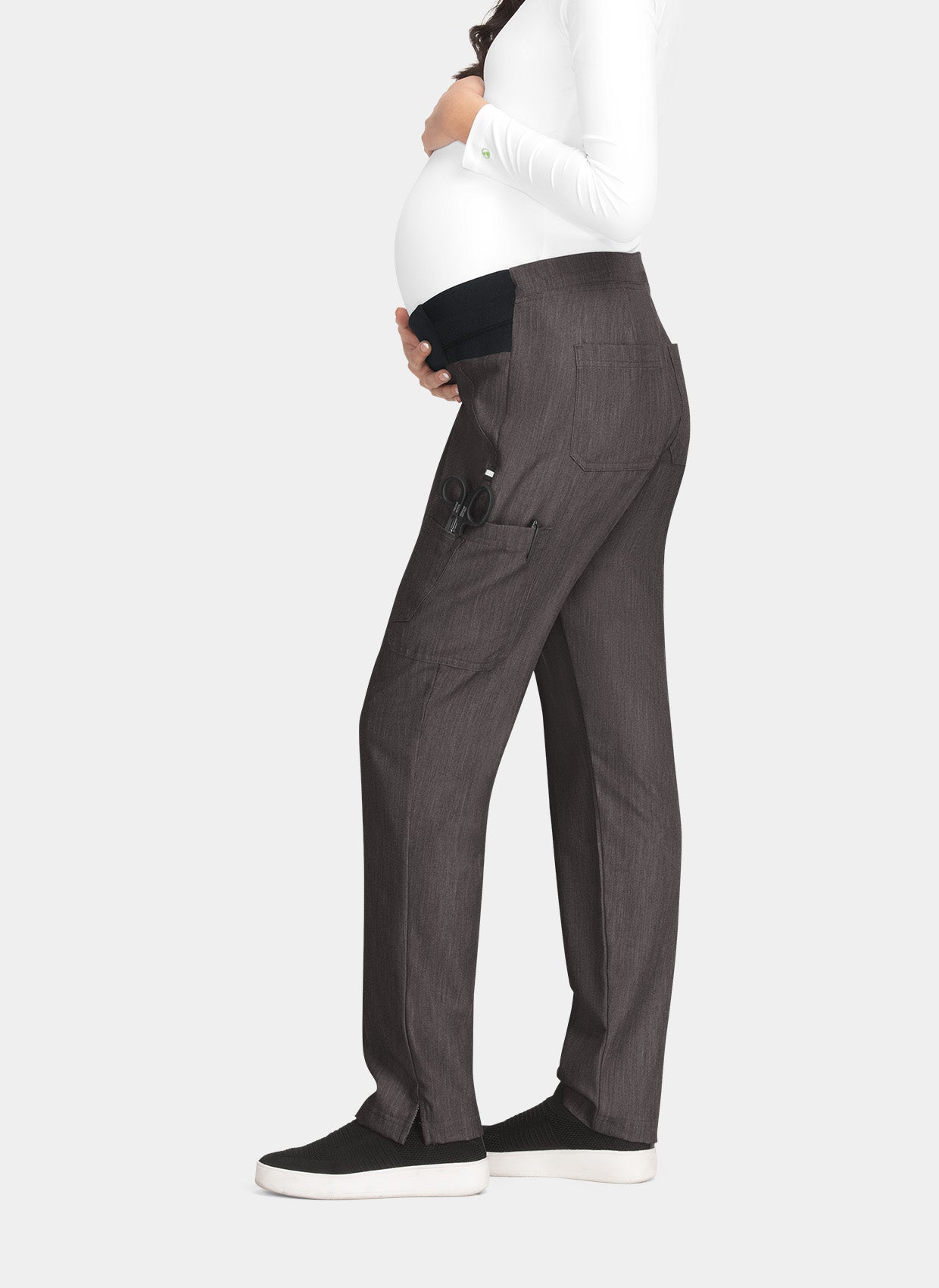 Pantalon médical femme maternité Koi Next Gen En mouvement- Gris chiné